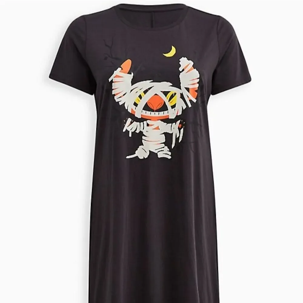 Torrid Disney Lilo and Stitch Plus Size 1X 14-16 Halloween Mummy T-Shirt Dress